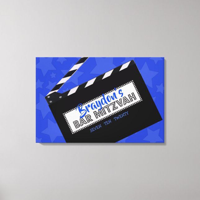 CLAPBOARD Bar Mitzvah Sign In Memory Board (Front)