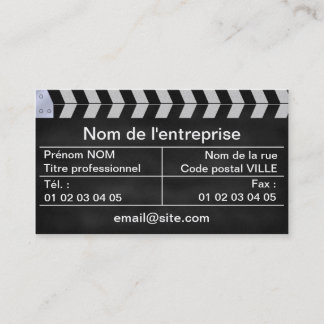 clapboard business card