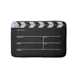 Clapboard cinema for action bath mat