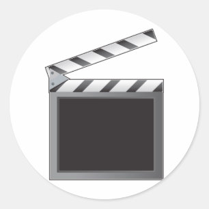 Clapboard Classic Round Sticker