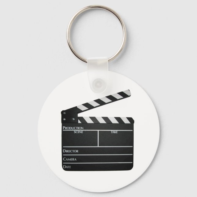 Clapboard Film Movie Slate  Keychain (Front)