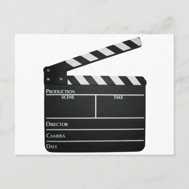 Clapboard Film Movie Slate Postcard (Front)