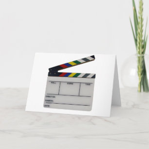 Clapboard movie filmmaker slate card