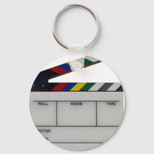 Clapboard movie filmmaker slate key ring