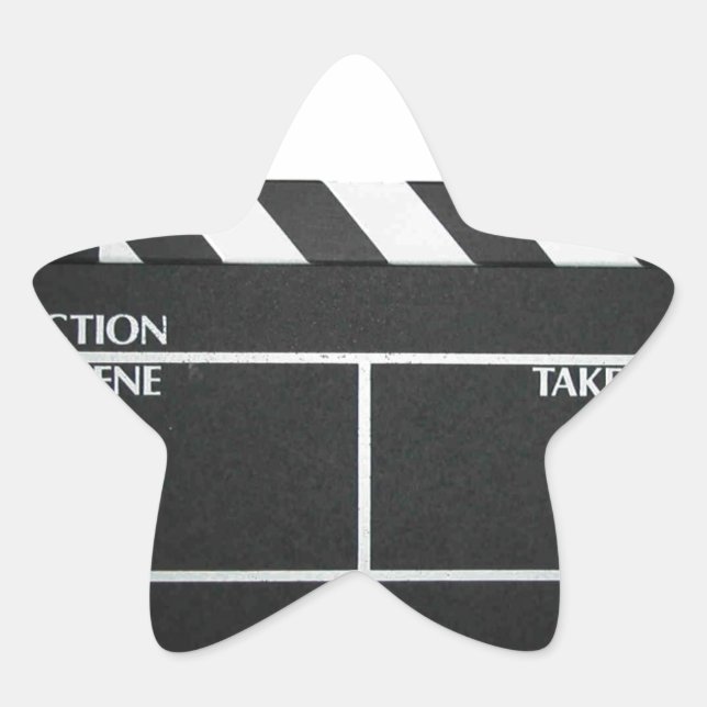 Clapboard movie slate clapper film star sticker (Front)