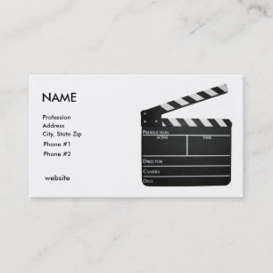 Clapboard, NAME, Profession, Address, City, Sta... Business Card