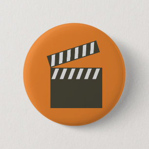 Clapper Board 6 Cm Round Badge