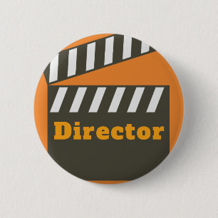 Clapper Board Director 6 Cm Round Badge