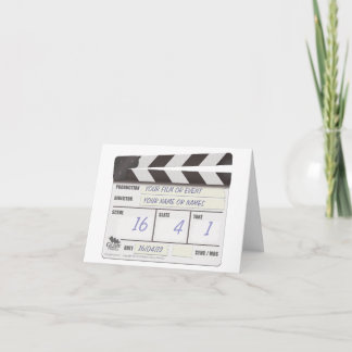 CLAPPER BOARD note card - add your own text