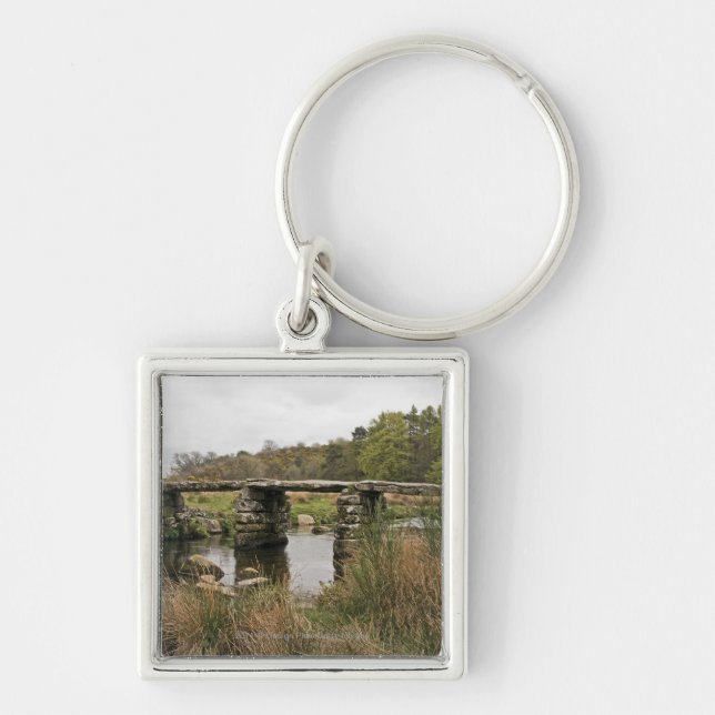 Clapper Bridge In Dartmoor National Park Key Ring (Front)