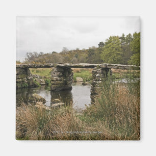 Clapper Bridge In Dartmoor National Park Magnet