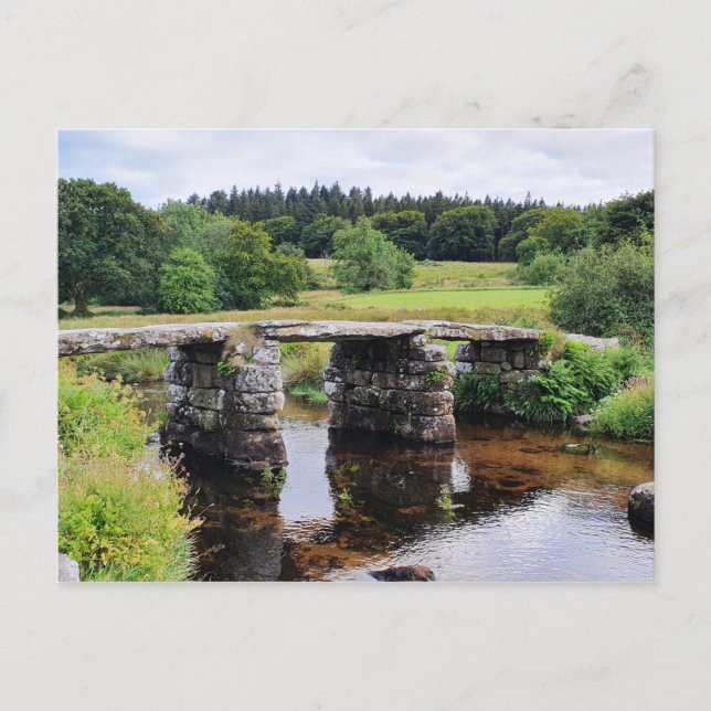 Clapper Bridge Two Bridges Dartmoor Postcard (Front)