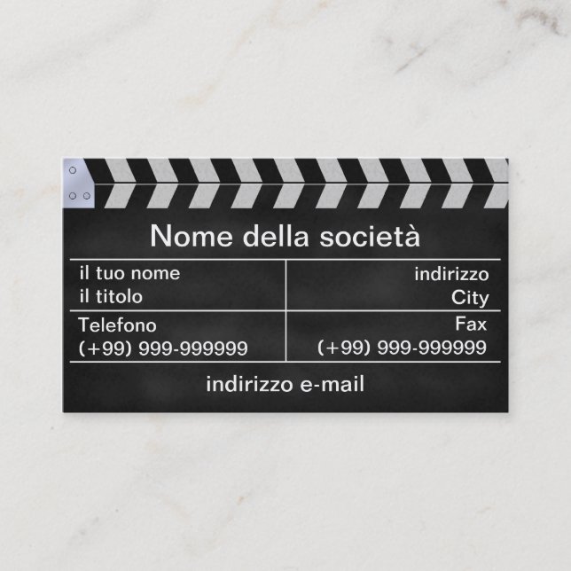 clapperboard cinema business card (Front)