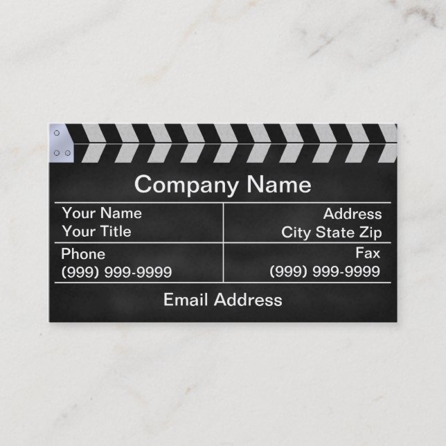 clapperboard cinema business card (Front)