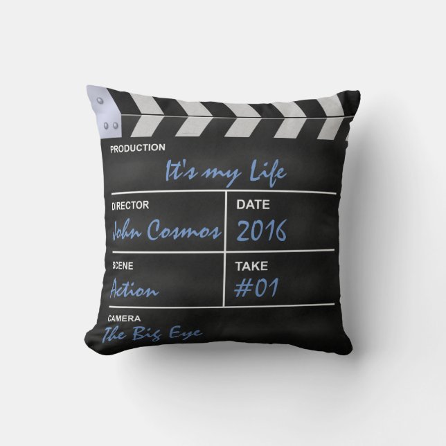 Clapperboard cinema "It's my Life" Cushion (Front)