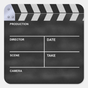 Clapperboard cinema "It's my Life" Square Sticker