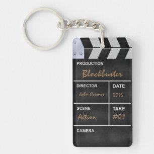 Clapperboard cinema key ring