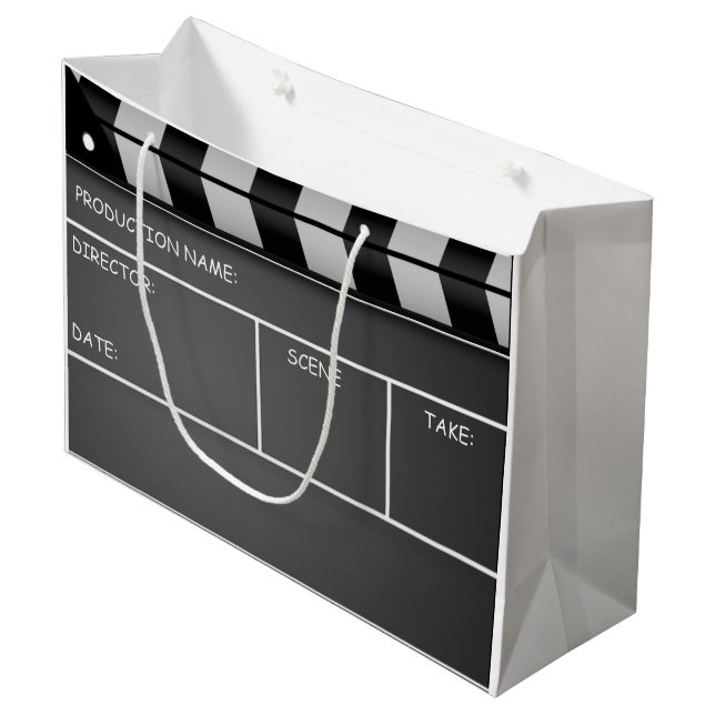 Clapperboard Large Gift Bag (Front Angled)