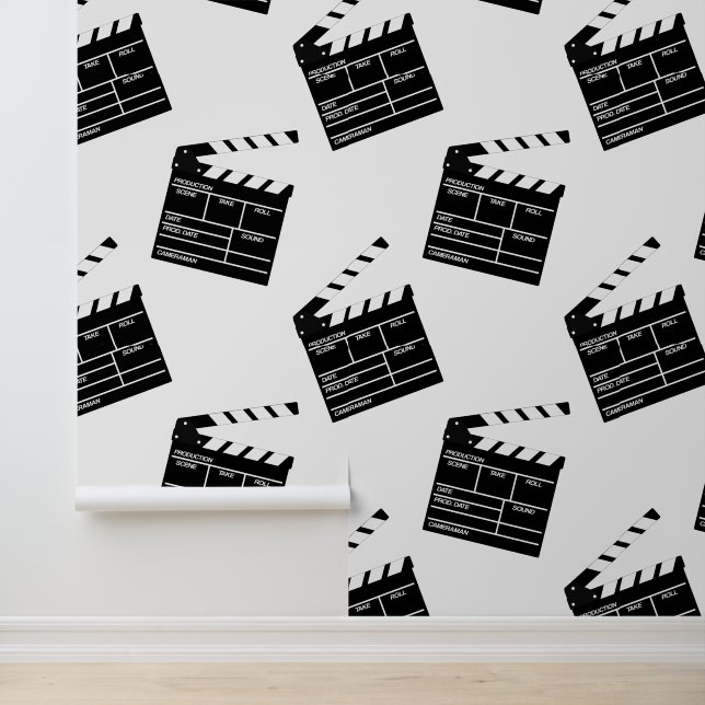 Clapperboard Movie Cinema Theatre Room Wallpaper (Application)