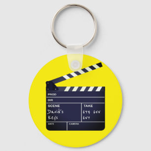 Clapperboard with name Cinema Lover's Key Ring