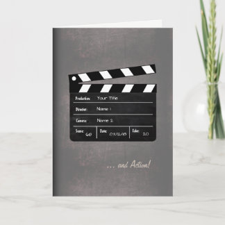 Clapperboard with your Text! Invitation