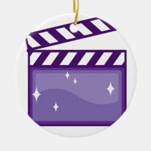 ClapperMovieVector.pdf Ceramic Tree Decoration