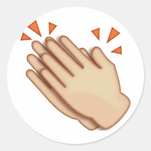 Clapping Hands - Emoji Classic Round Sticker