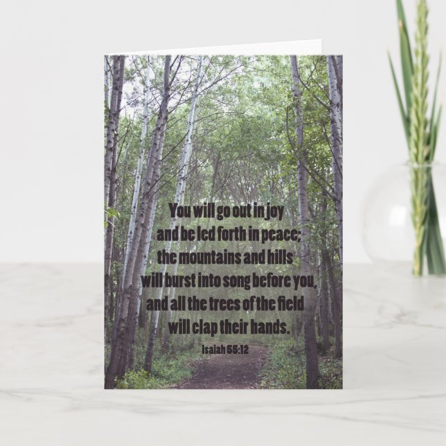 Clapping Trees in the Forest, Blank Greeting Card (Front)