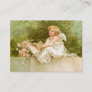 Clapsaddle: Angel with Book and Flowers Business Card