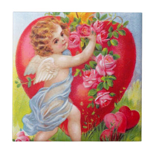 Clapsaddle: Cherub of Love Tile