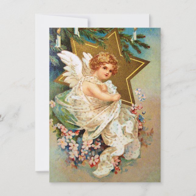 Clapsaddle: Christmas Angel Invitation (Front)