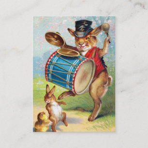 Clapsaddle: Drumming Rabbit Business Card