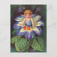 Clapsaddle: Flower Cherub Aster