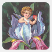 Clapsaddle: Flower Cherub Iris