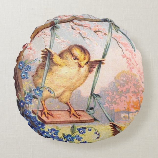 Clapsaddle: Swinging Biddy Round Cushion (Front)