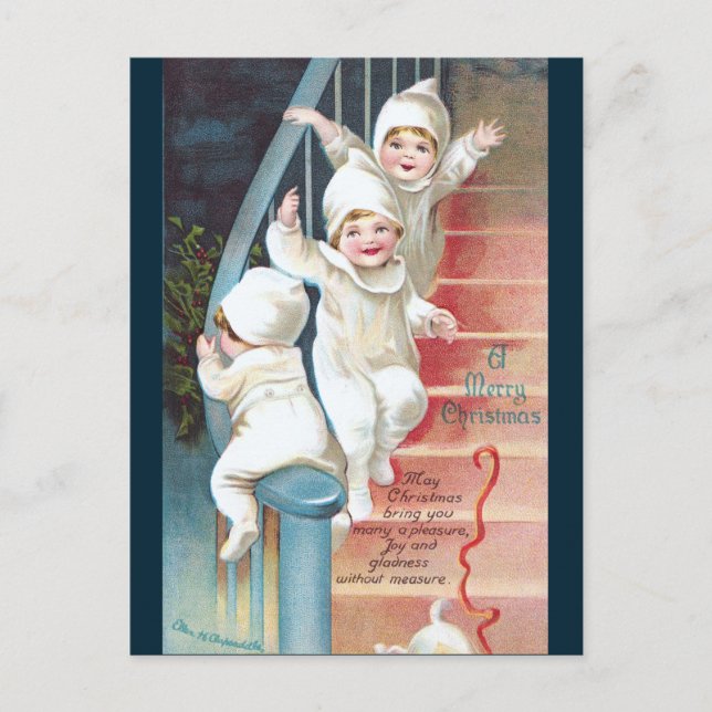 Clapsaddle: The Night Before Christmas Holiday Postcard (Front)