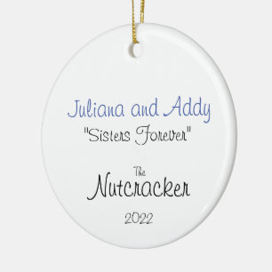 Clara and Party Girl Custom Ceramic Tree Decoration