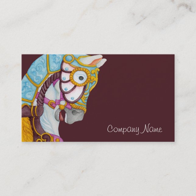 Clara Carousel Horse Business Card (Front)