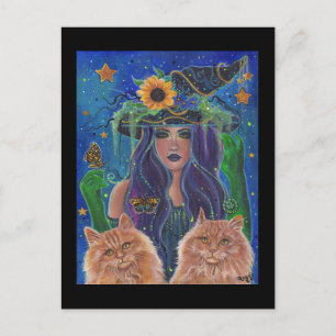 Clara Halloween witch by Renee L. Lavoie Postcard