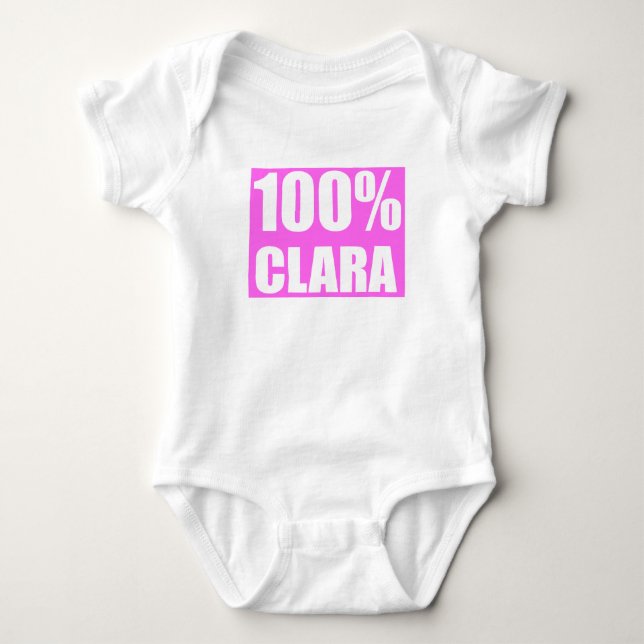 Clara name  baby bodysuit (Front)