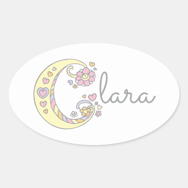 Clara or your name beginning with C label (Front)