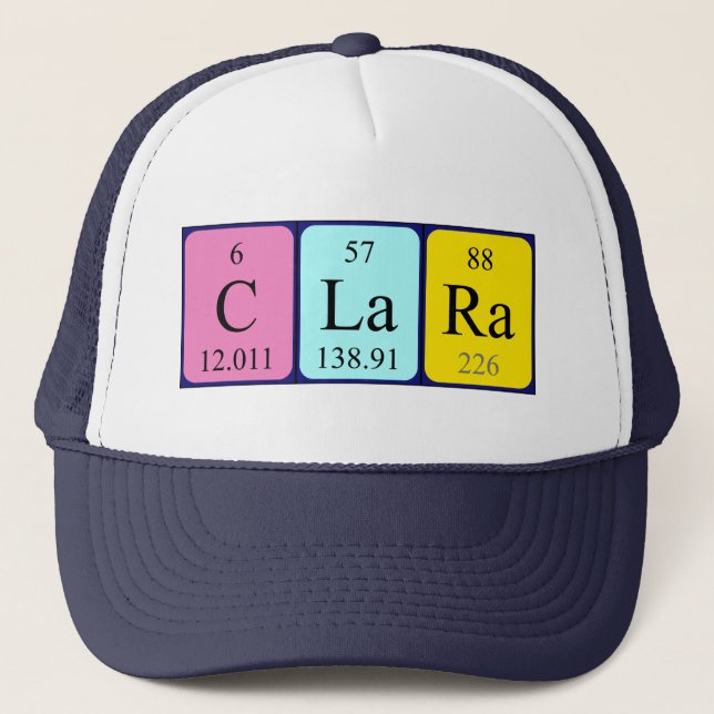 Clara periodic table name hat (Front)