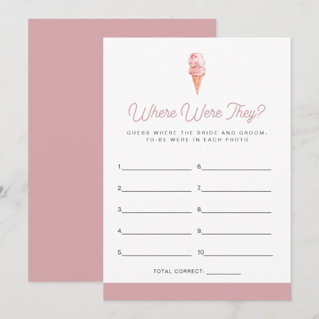 CLARA Reto Ice Cream Scooped Up Where Were They Invitation (Front/Back)