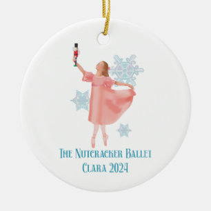 Clara with Nutcracker 2024 Ceramic Tree Decoration
