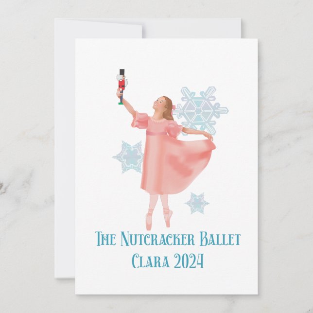 Clara with Nutcracker 2024 Invitation (Front)
