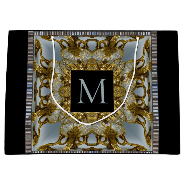Claramounters Elegant Monogram Large Gift Bag (Front)