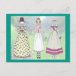 Clare, A Regency Lady Paper Doll Post Card