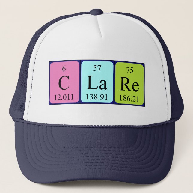Clare periodic table name hat (Front)