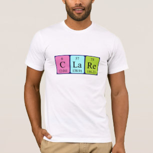 Clare periodic table name shirt