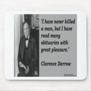 Clarence Darrow & Obituary Quote Mouse Mat